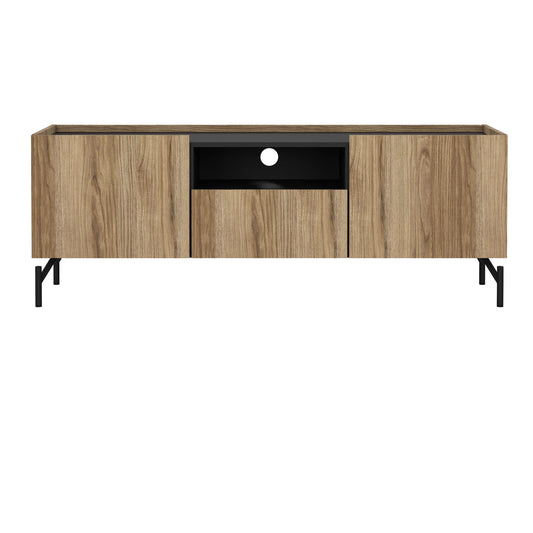 Kendall TV-Unit with 2 Doors + 1 Drawer Oak and Black