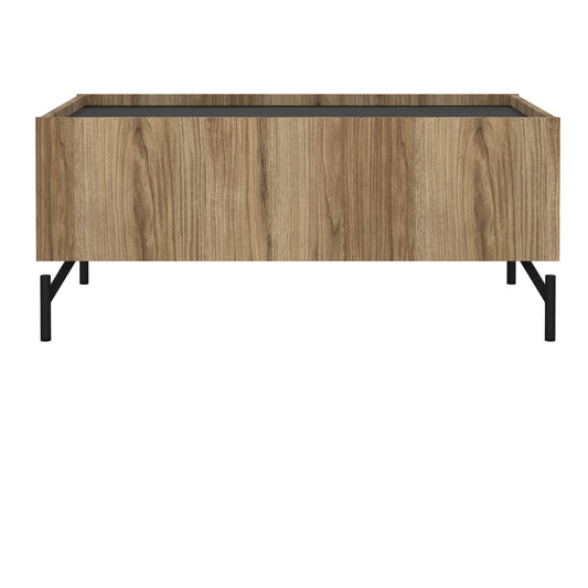 Kendall Coffee table with 2 Drawers Oak and Black