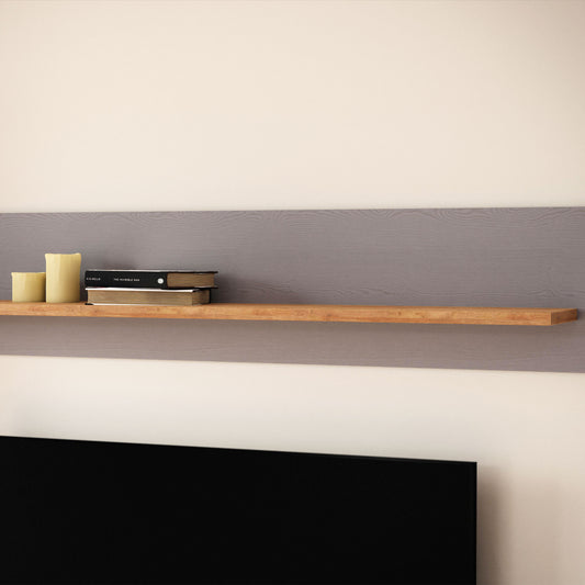 Bohol 160cm Wall Shelf in Riviera Oak/Grey Oak