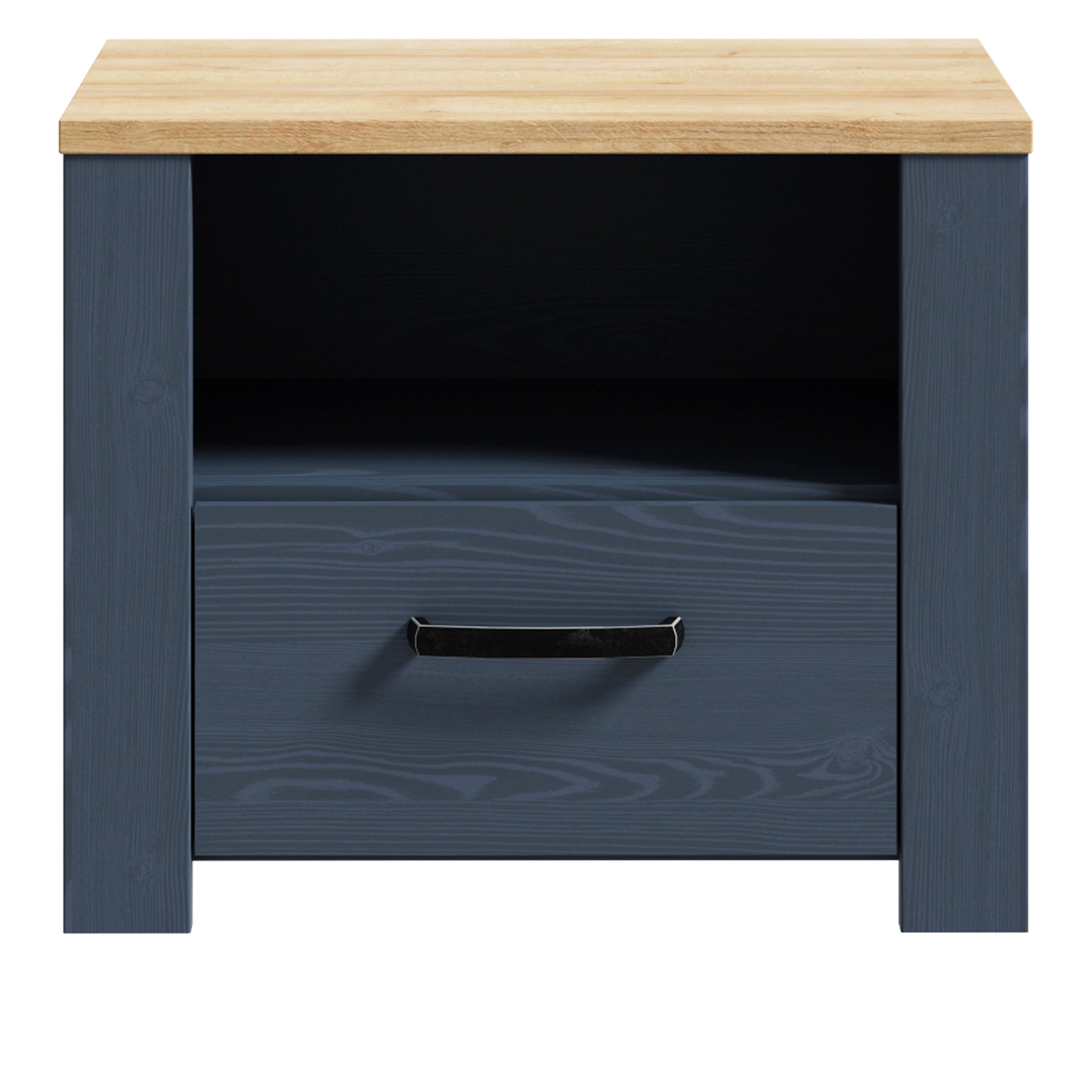 Bohol Bedside Table in Navy/Riviera Oak Bohol Bedside Table in Navy/Riviera Oak
