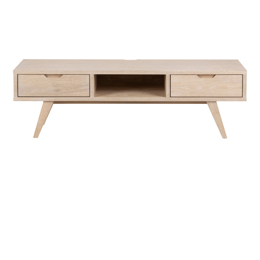 A-Line TV Unit with 2 Drawers in White Oak