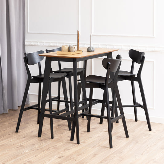 Roxby Bar Stool in Black Set of 2