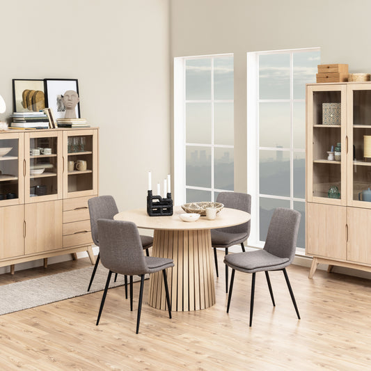 Becca Dining Chair in Light Brown Set of 4