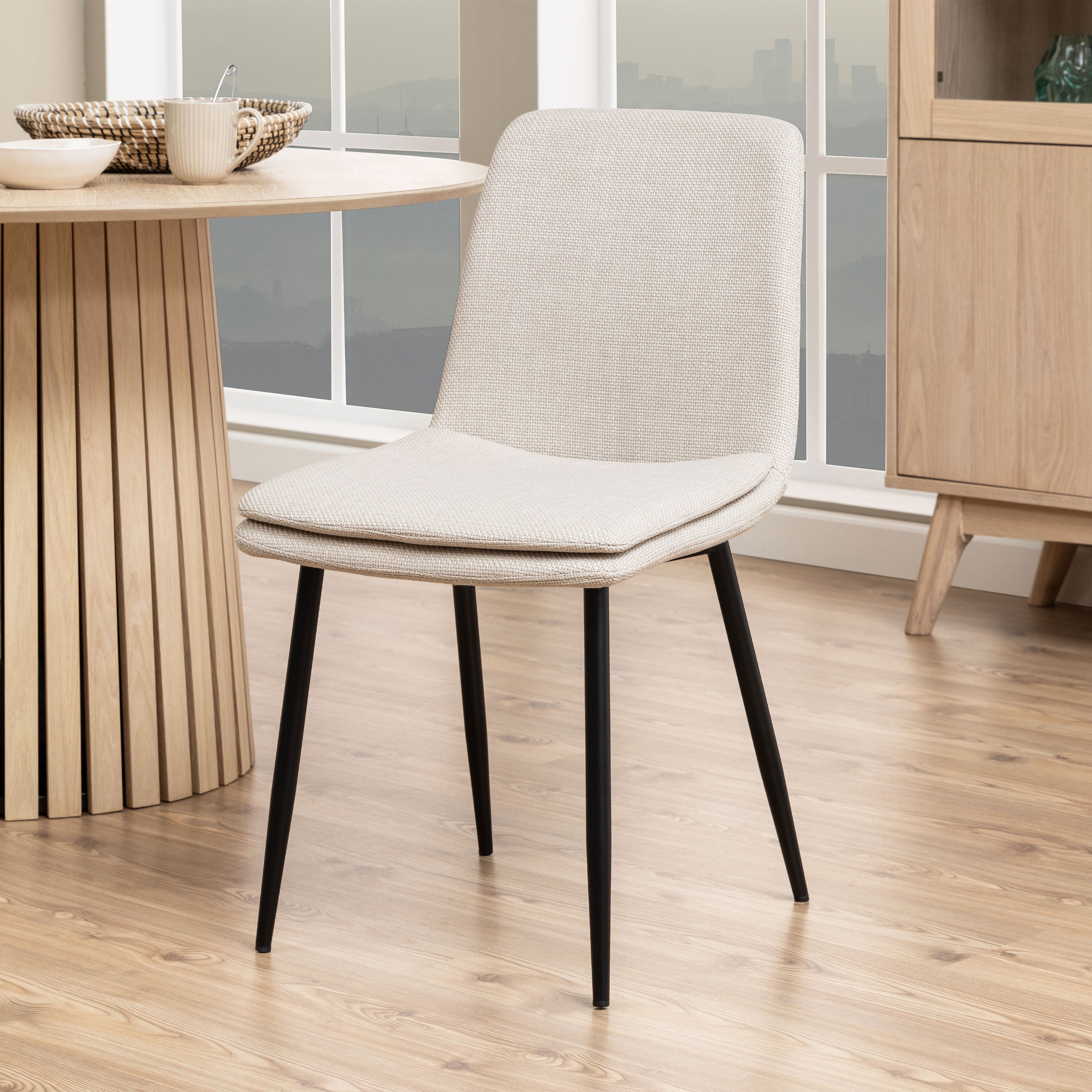 Becca Dining Chair in Beige Set of 4 Becca Dining Chair in Beige Set of 4