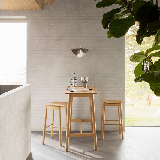 Barlow Bar Stool Without Back in Matt Oak Set of 2