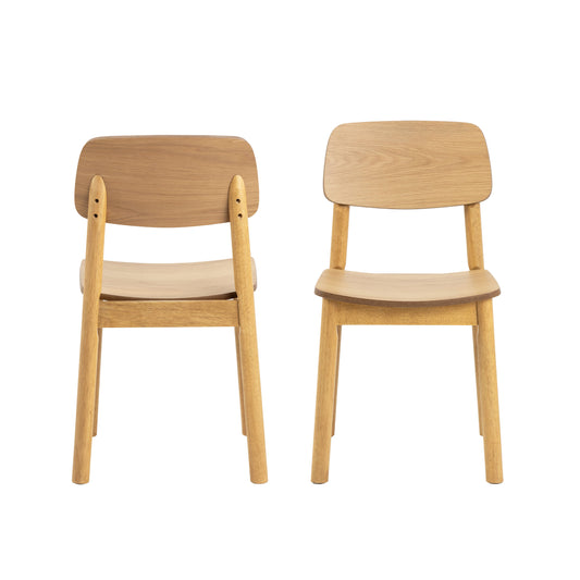 Barlow Dining Chair in Matt Oak Set of 2