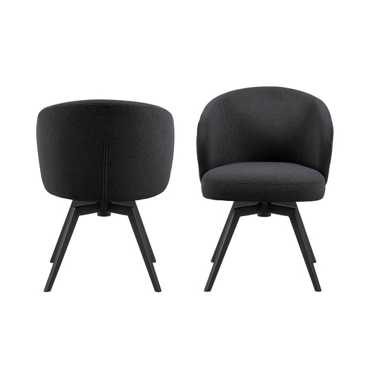 Darlene Black Swivel Dining Chair