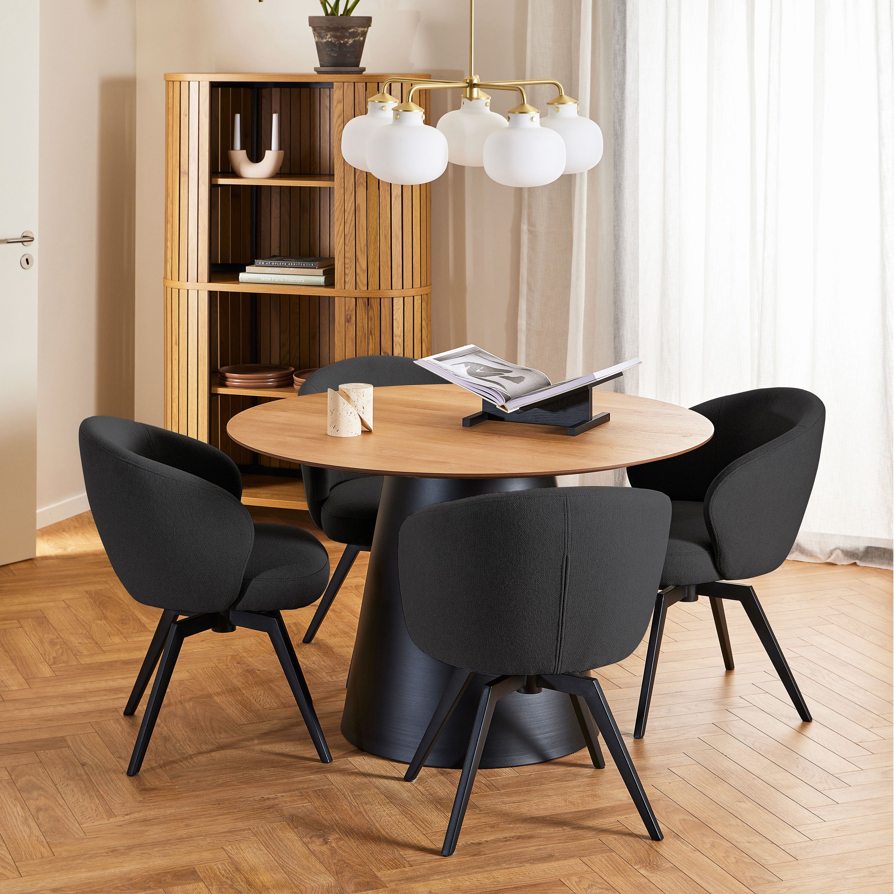 Darlene Black Swivel Dining Chair Darlene Black Swivel Dining Chair