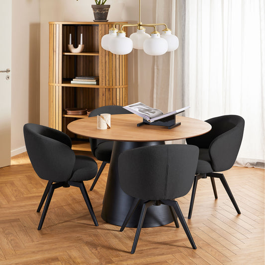 Darlene Black Swivel Dining Chair