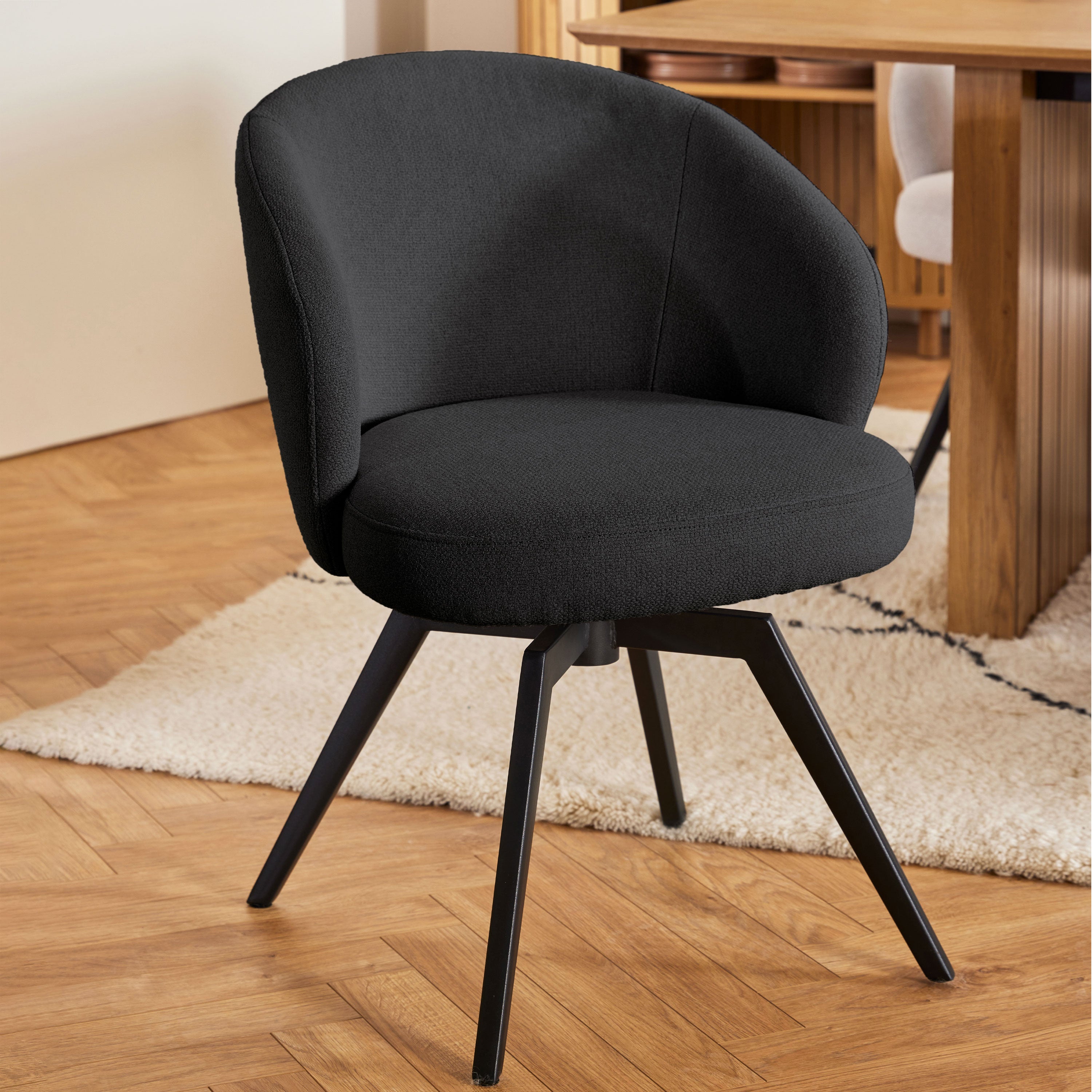 Darlene Black Swivel Dining Chair Darlene Black Swivel Dining Chair