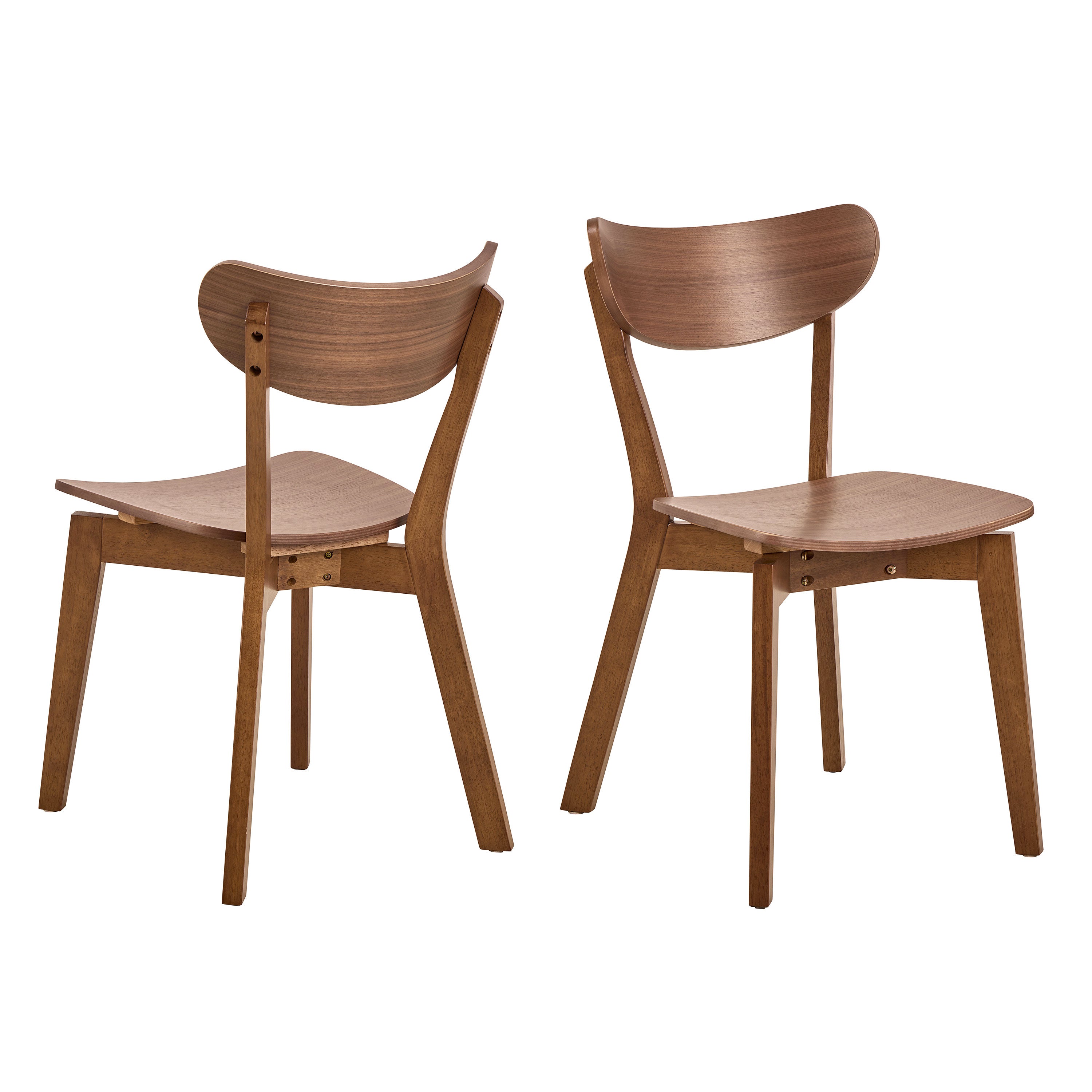 Roxby Dining Chairs in Walnut Set of 2 Roxby Dining Chairs in Walnut Set of 2