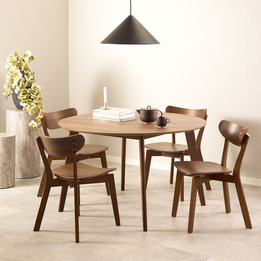 Roxby Round Dining Table in Walnut 120x76cm