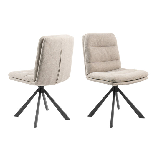 Dean Beige Swivel Dining Chair Set of 2