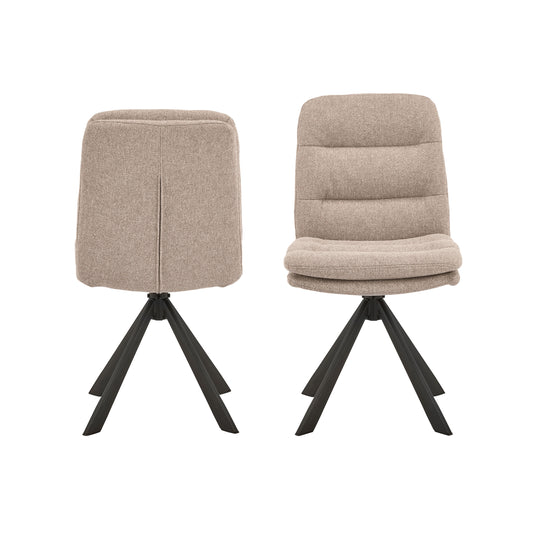 Dean Beige Swivel Dining Chair Set of 2