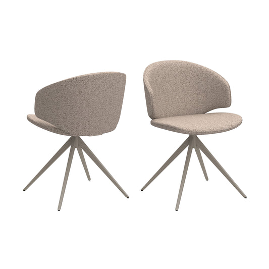 Ella Swivel Beige Dining Chair