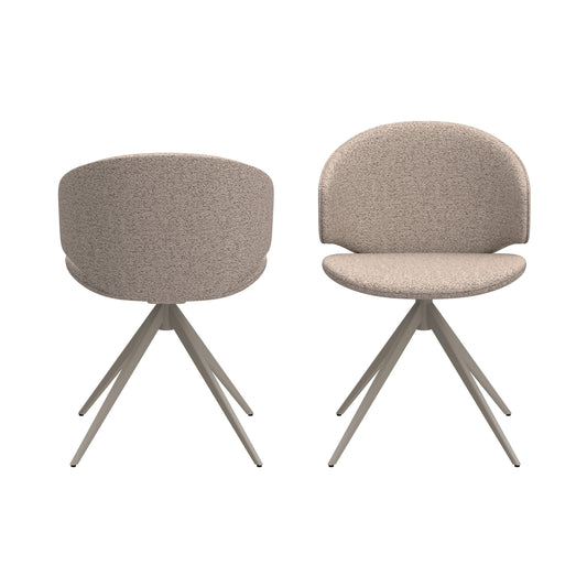 Ella Swivel Beige Dining Chair