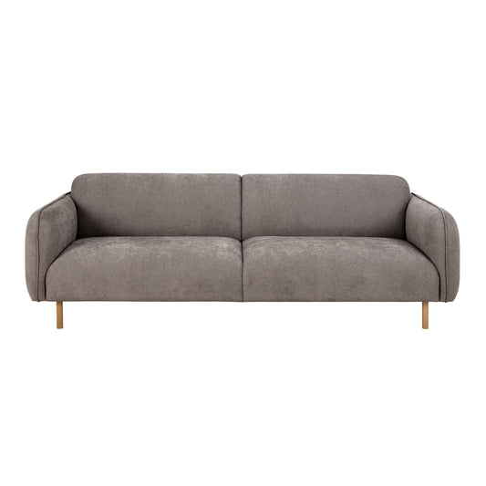 Westham 3 Seater Sofa in Fay Fabric Dusty Brown 21 Fabric, Base in Matt Oak