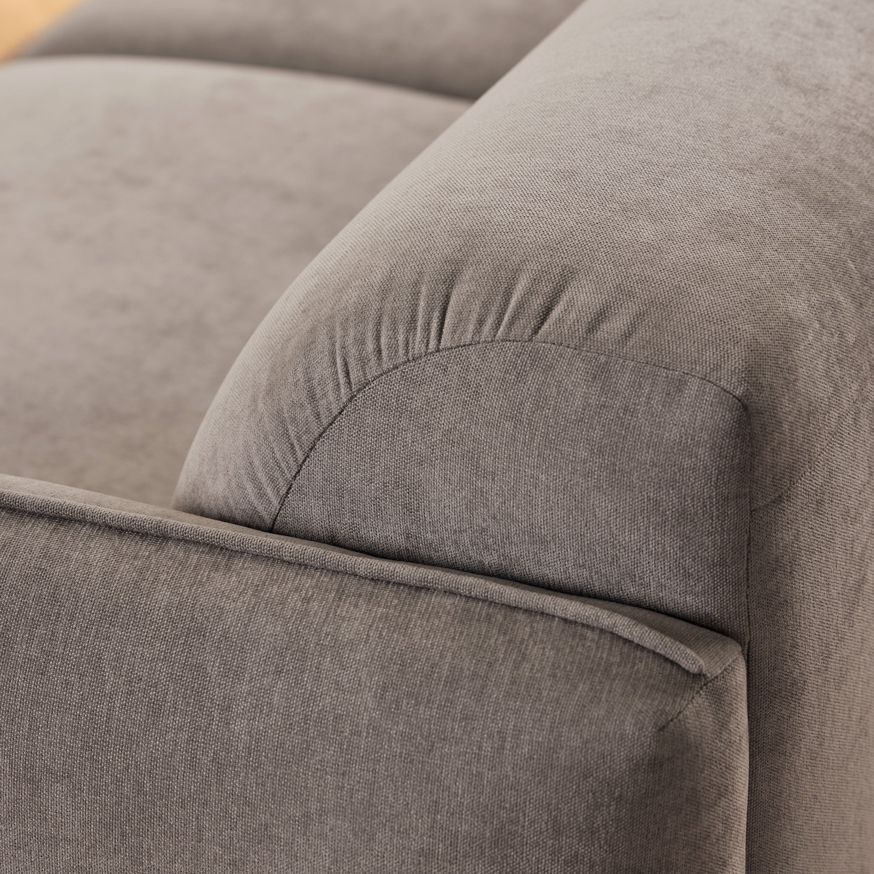 Westham 3 Seater Sofa in Fay Fabric Dusty Brown 21 Fabric, Base in Matt Oak Westham 3 Seater Sofa in Fay Fabric Dusty Brown 21 Fabric, Base in Matt Oak
