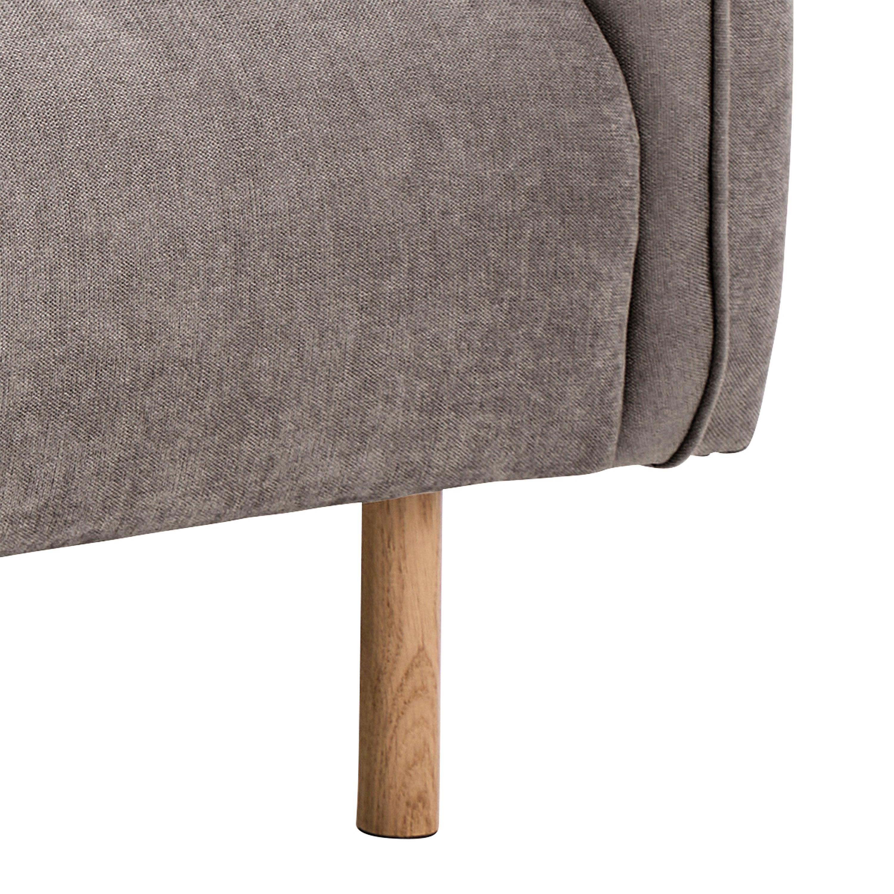 Westham 2 Seater Sofa in Fay Fabric Dusty Brown 21 Fabric, Base in Matt Oak Westham 2 Seater Sofa in Fay Fabric Dusty Brown 21 Fabric, Base in Matt Oak