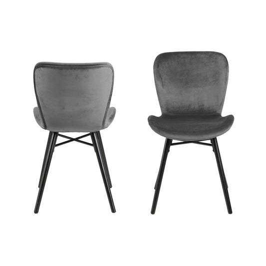 Batilda Dining Chair in Dark Grey Set of 2