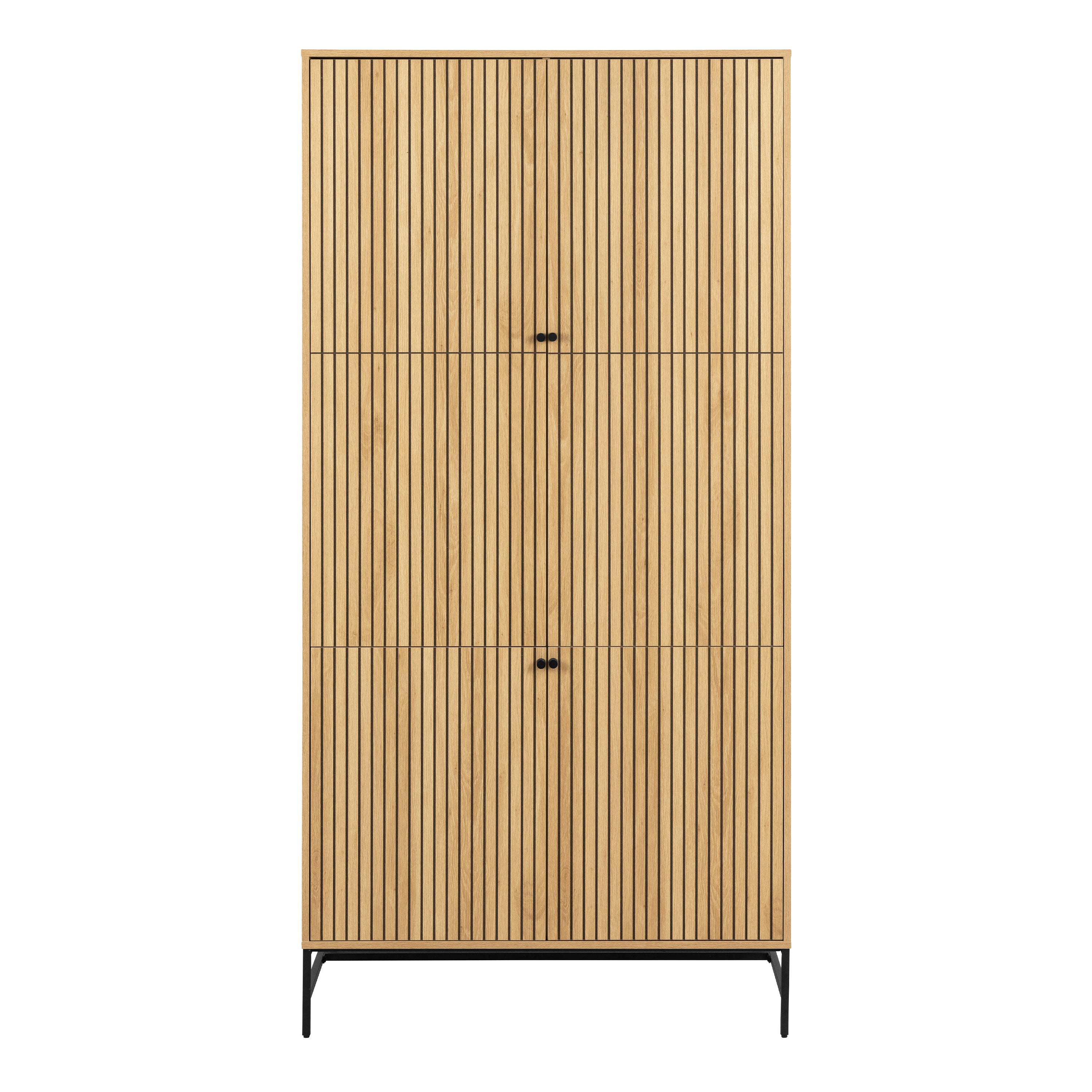 Albany Wardrobe 4 Doors in Black/Oak Albany Wardrobe 4 Doors in Black/Oak