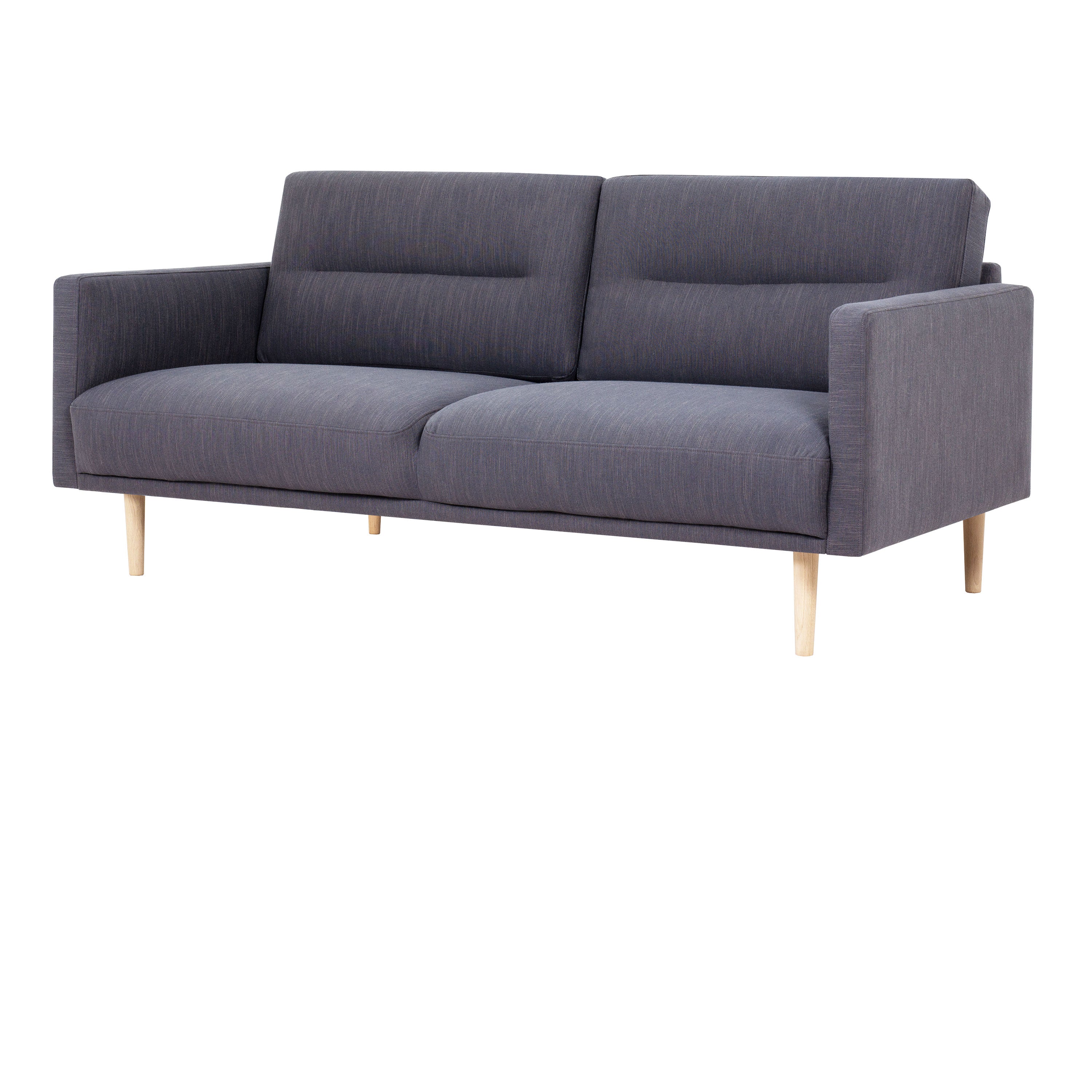 Larvik 2 Seater Sofa - Anthracite, Oak Legs