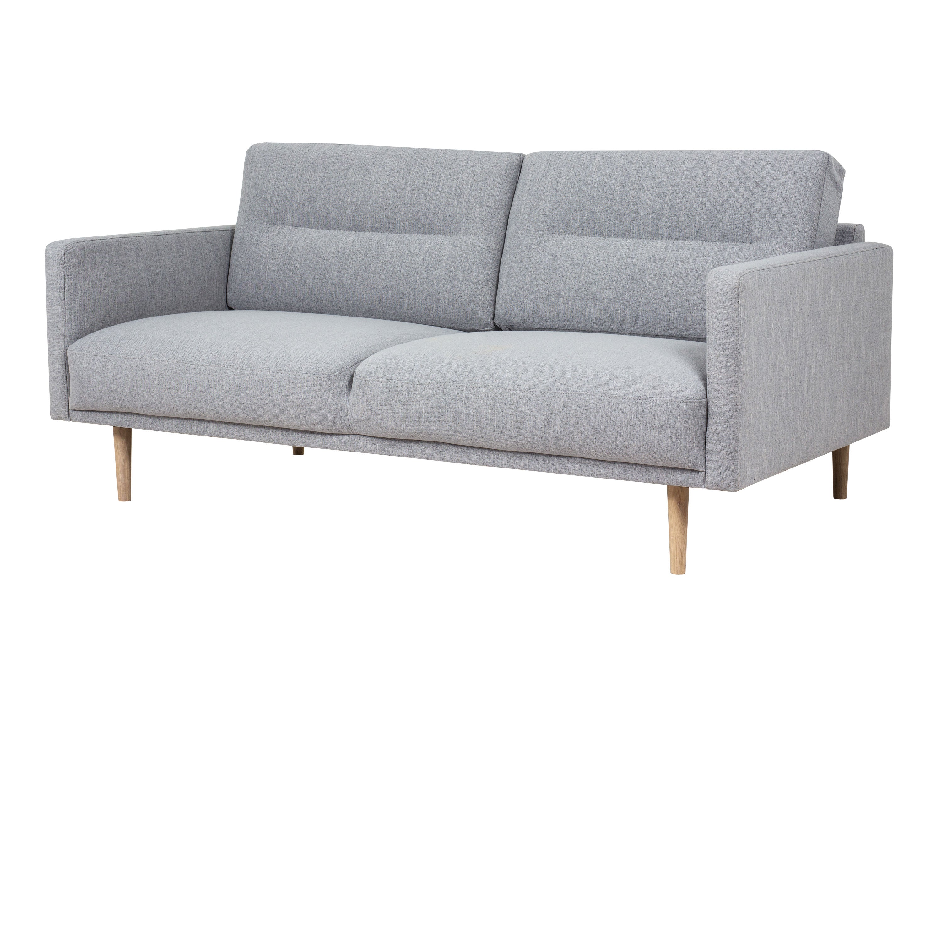 Larvik 2 Seater Sofa - Grey, Oak Legs