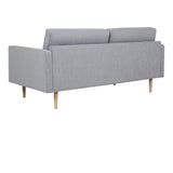 Larvik 2 Seater Sofa - Grey, Oak Legs