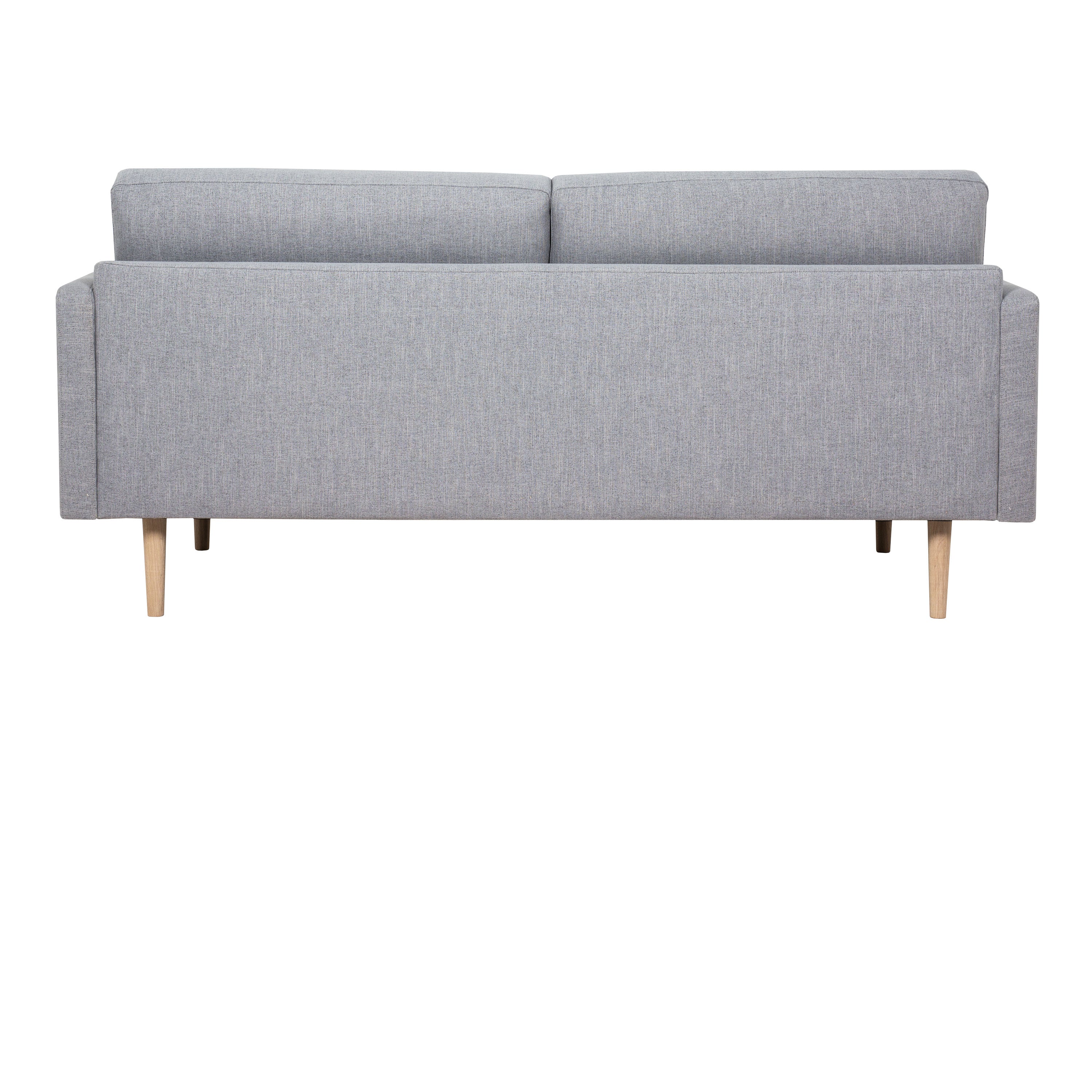 Larvik 2 Seater Sofa - Grey, Oak Legs