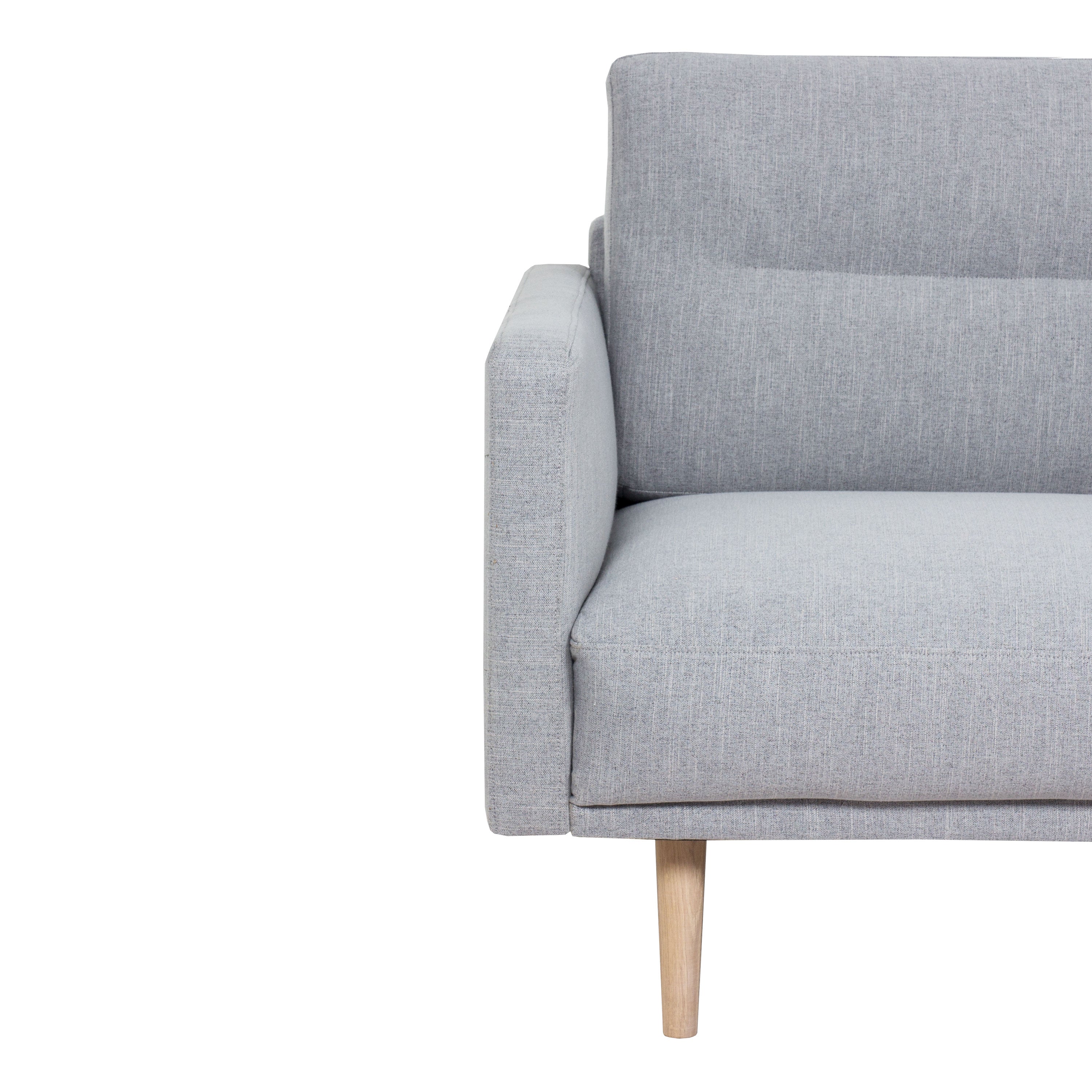 Larvik 2 Seater Sofa - Grey, Oak Legs