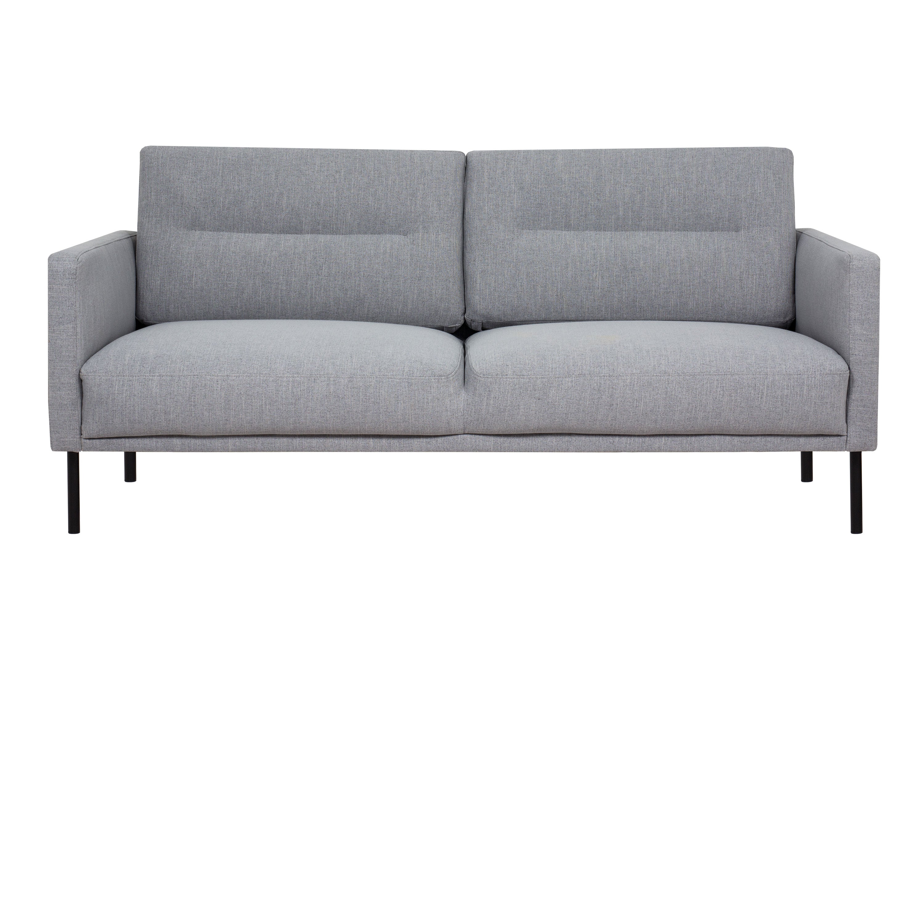 Larvik 2 Seater Sofa - Grey, Black Legs