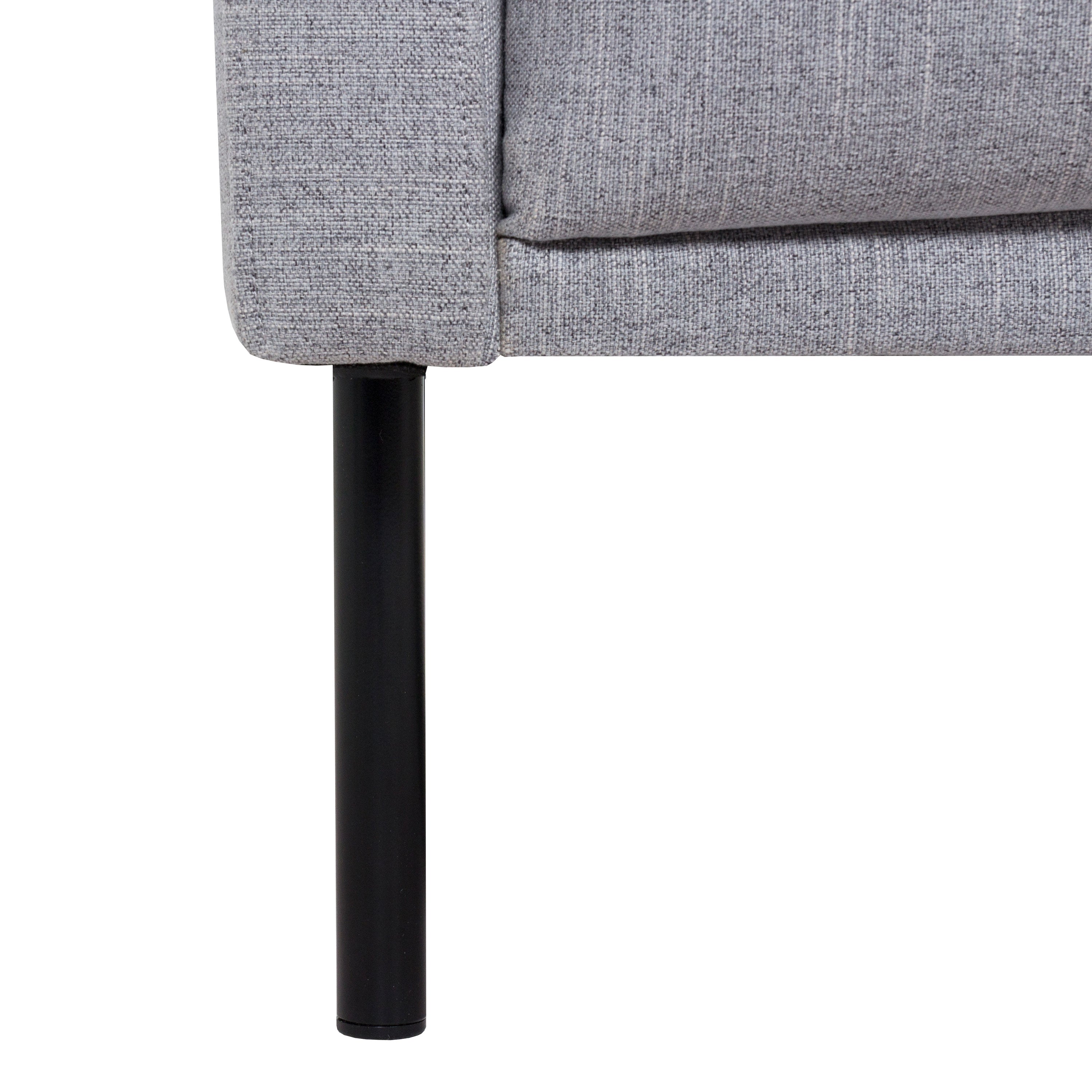 Larvik 2 Seater Sofa - Grey, Black Legs