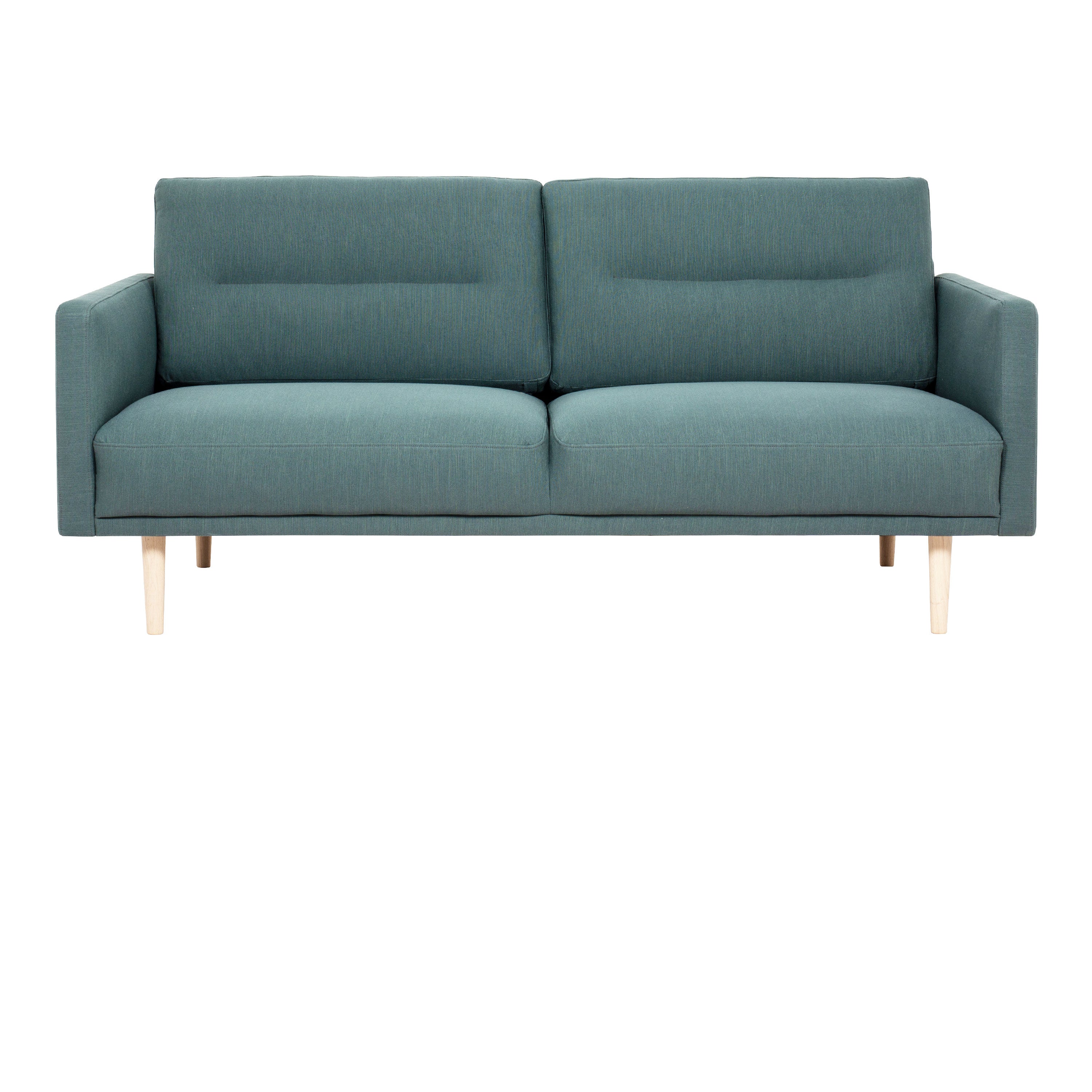 Larvik 2 Seater Sofa - Dark Green, Oak Legs