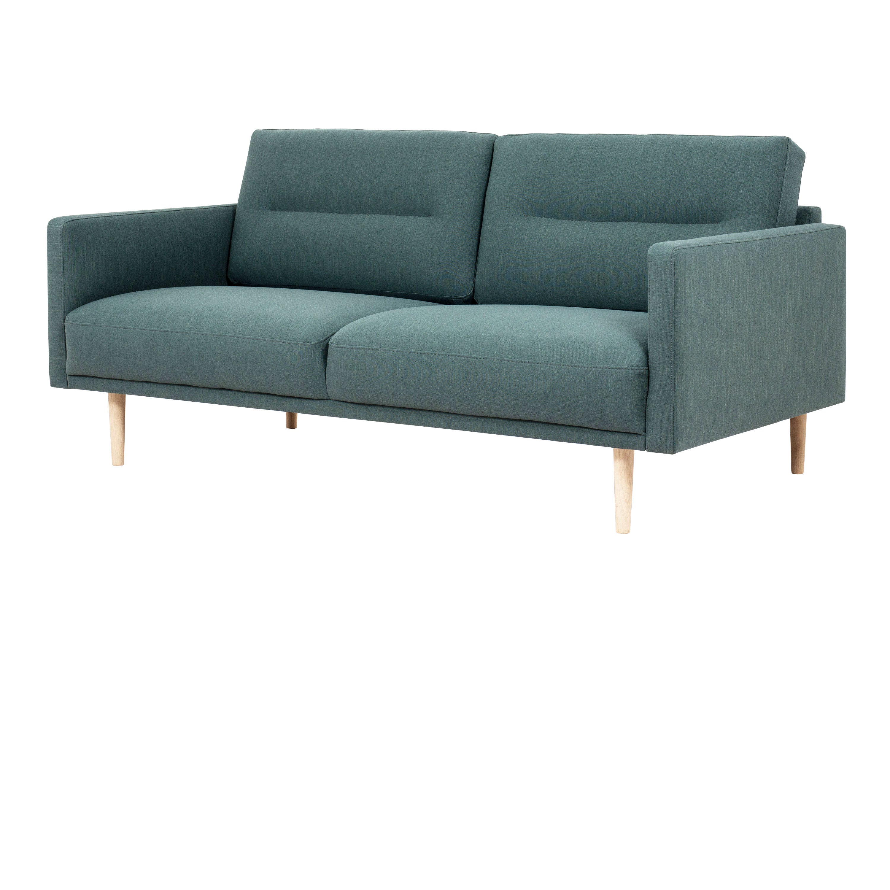 Larvik 2 Seater Sofa - Dark Green, Oak Legs