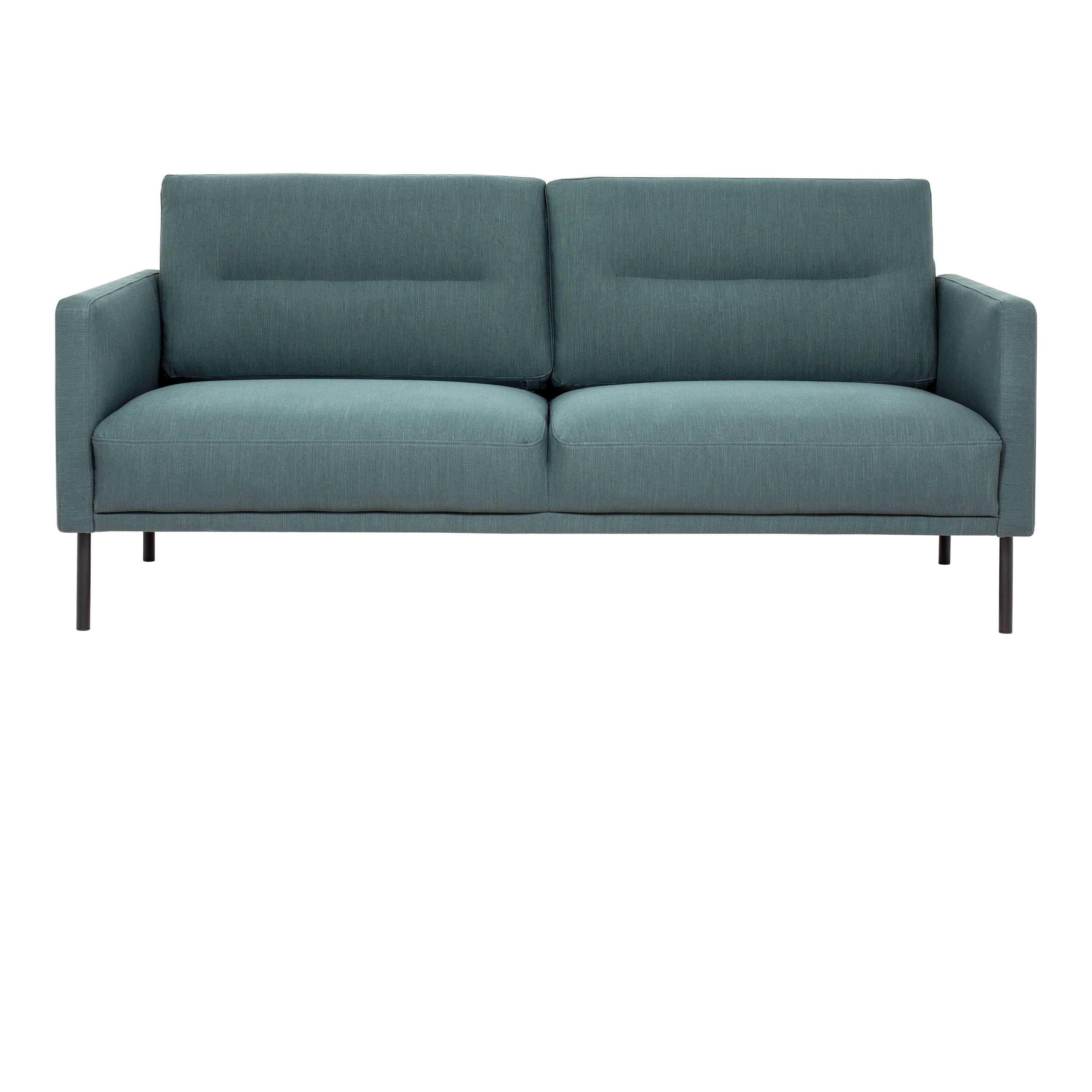 Larvik 2 Seater Sofa - Dark Green, Black Legs