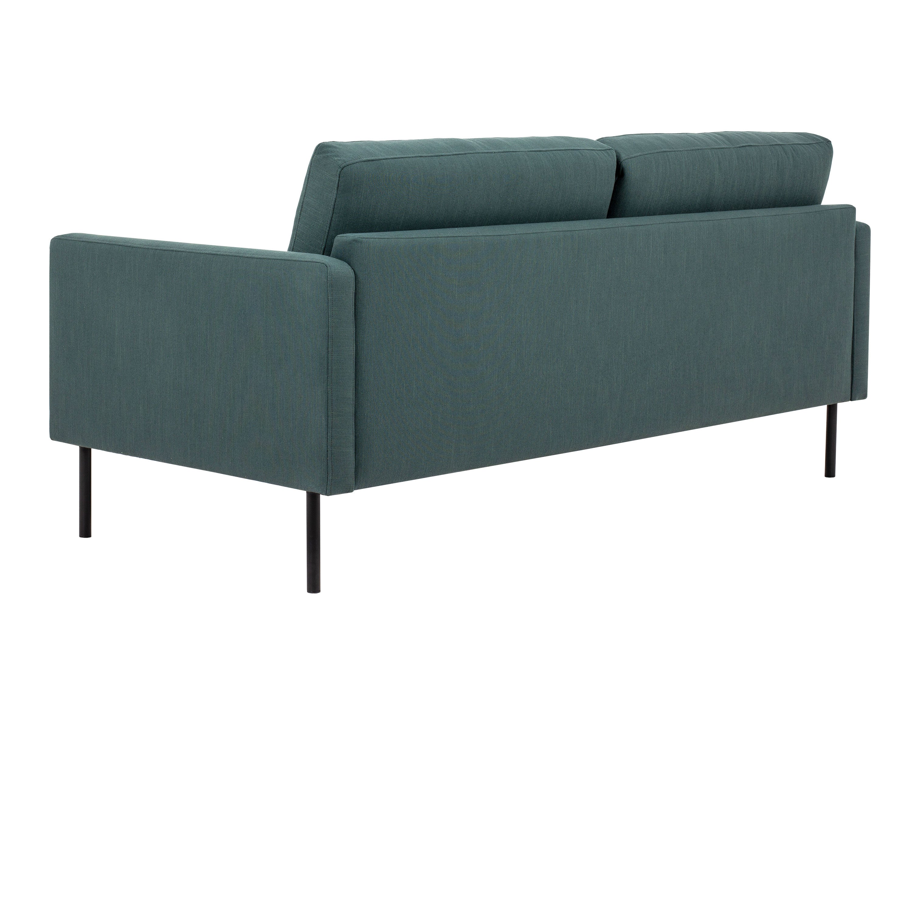 Larvik 2 Seater Sofa - Dark Green, Black Legs