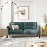 Larvik 2 Seater Sofa - Dark Green, Black Legs