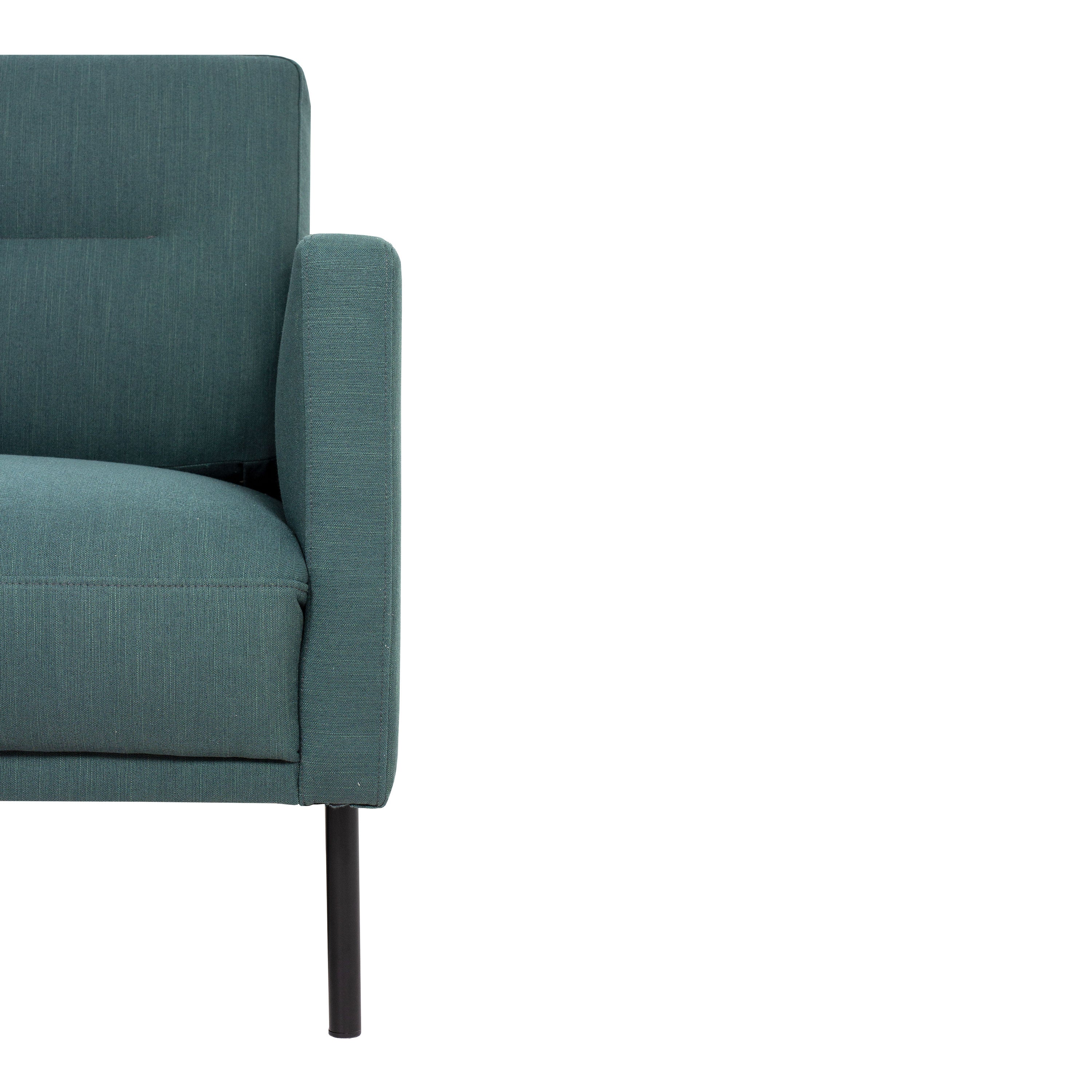 Larvik 2 Seater Sofa - Dark Green, Black Legs