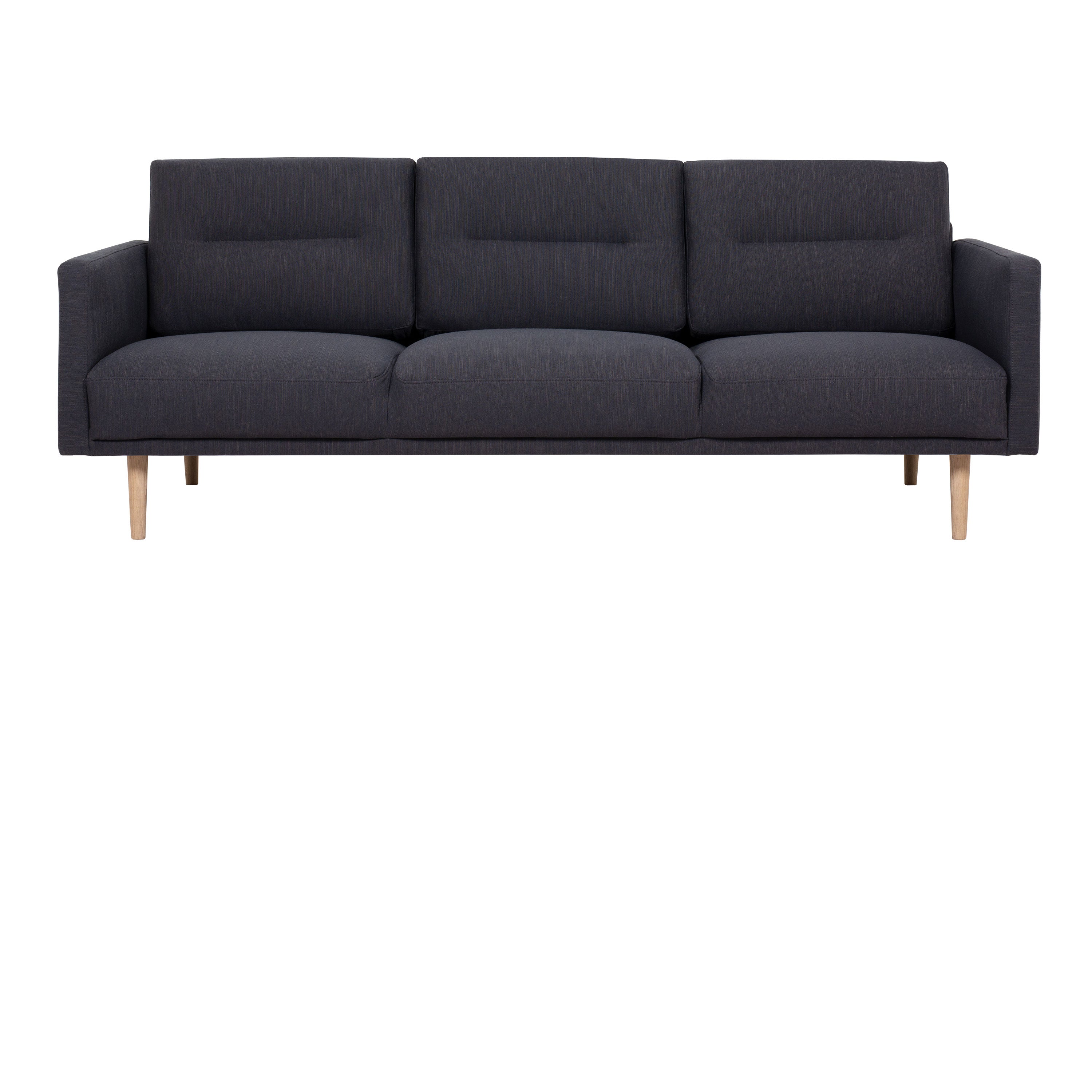 Larvik 3 Seater Sofa - Anthracite, Oak Legs