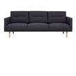 Larvik 3 Seater Sofa - Anthracite, Oak Legs