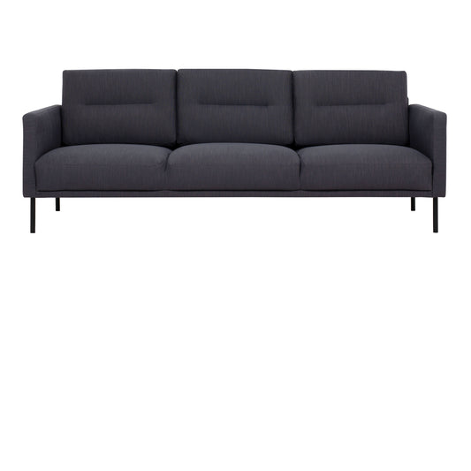 Larvik 3 Seater Sofa - Anthracite, Black Legs