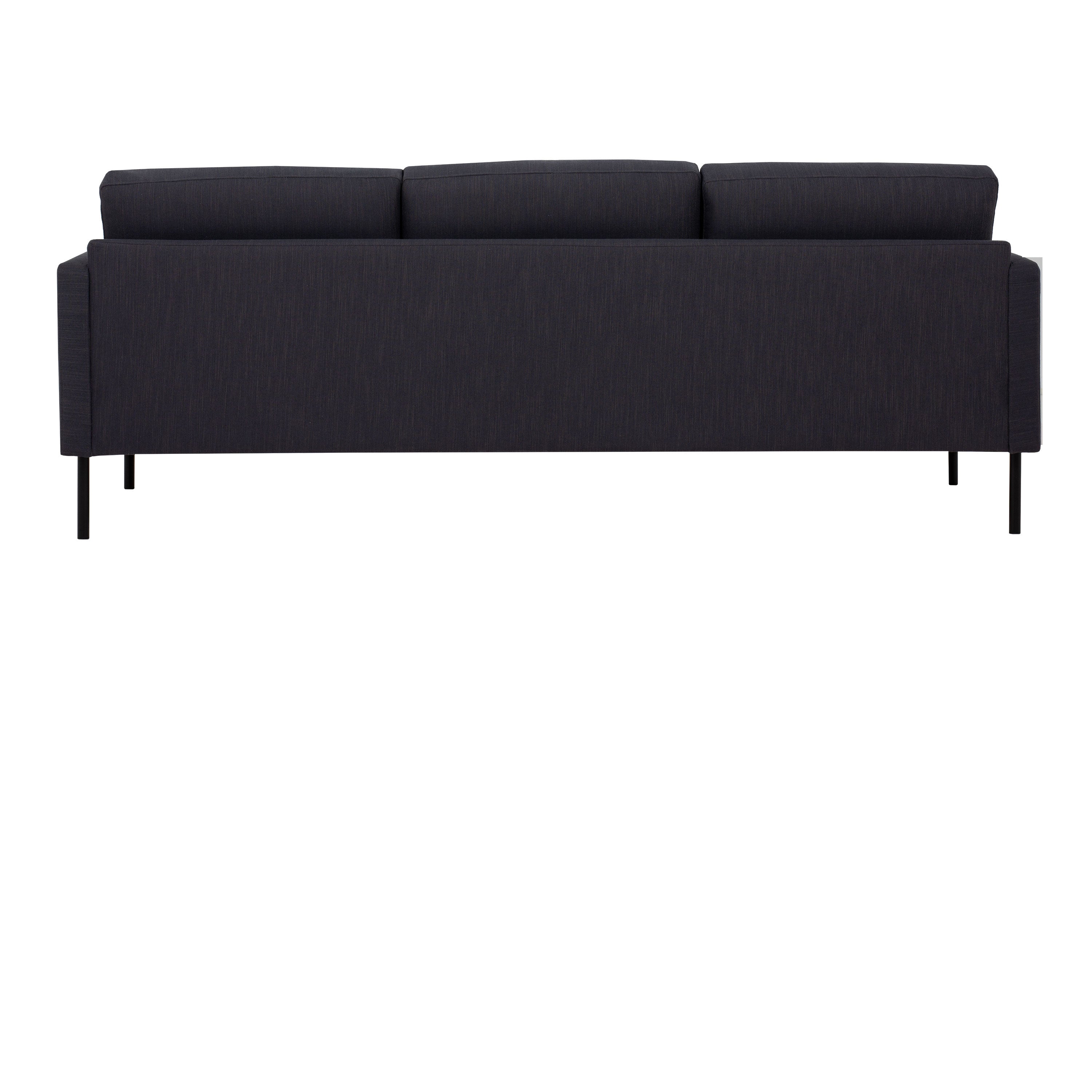 Larvik 3 Seater Sofa - Anthracite, Black Legs