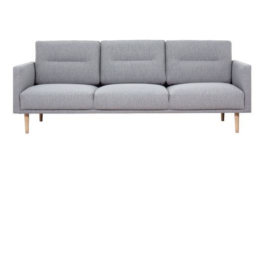 Larvik 3 Seater Sofa - Grey, Oak Legs