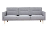 Larvik 3 Seater Sofa - Grey, Oak Legs