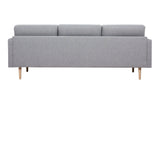 Larvik 3 Seater Sofa - Grey, Oak Legs