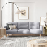 Larvik 3 Seater Sofa - Grey, Oak Legs