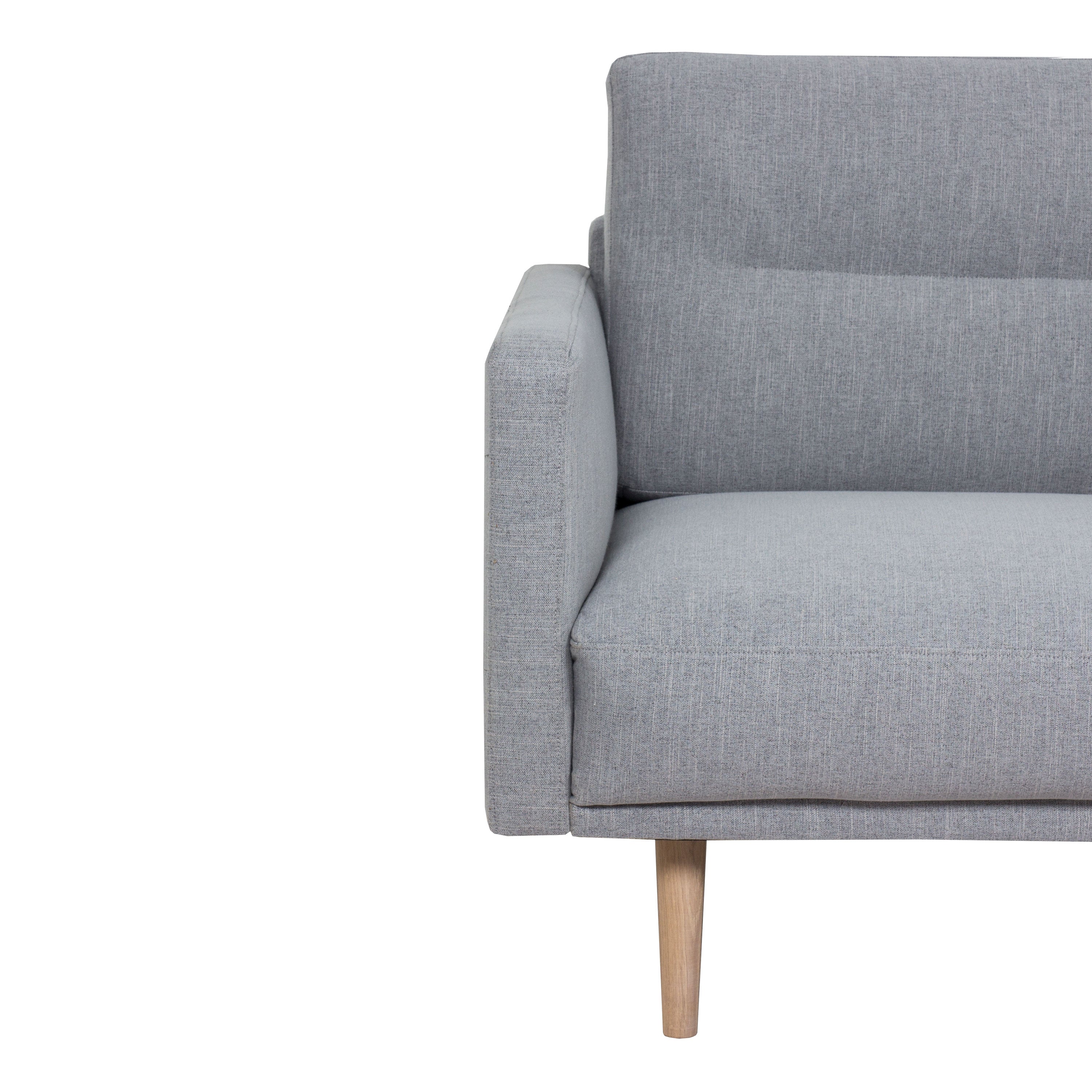 Larvik 3 Seater Sofa - Grey, Oak Legs