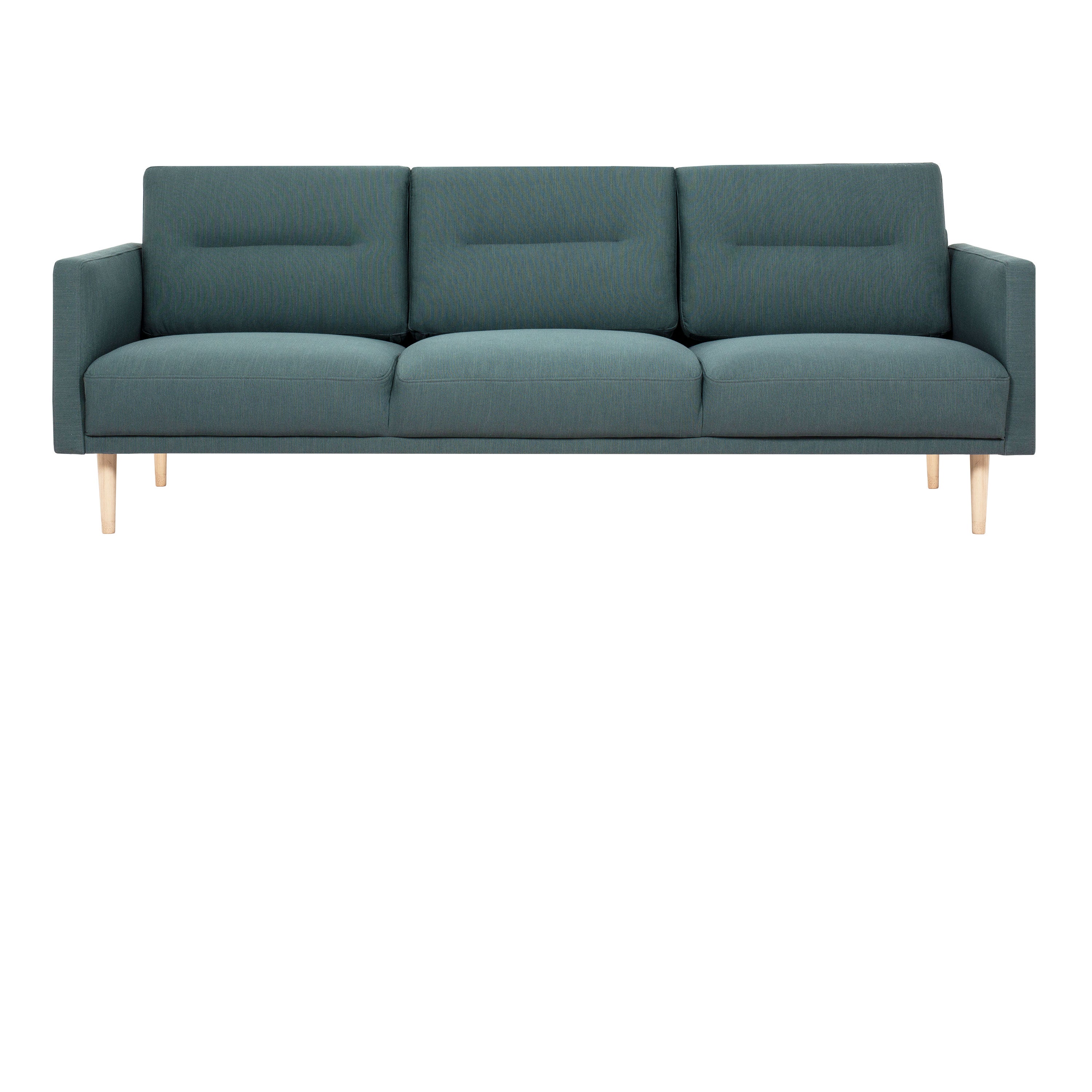 Larvik 3 Seater Sofa - Dark Green, Oak Legs