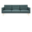 Larvik 3 Seater Sofa - Dark Green, Oak Legs