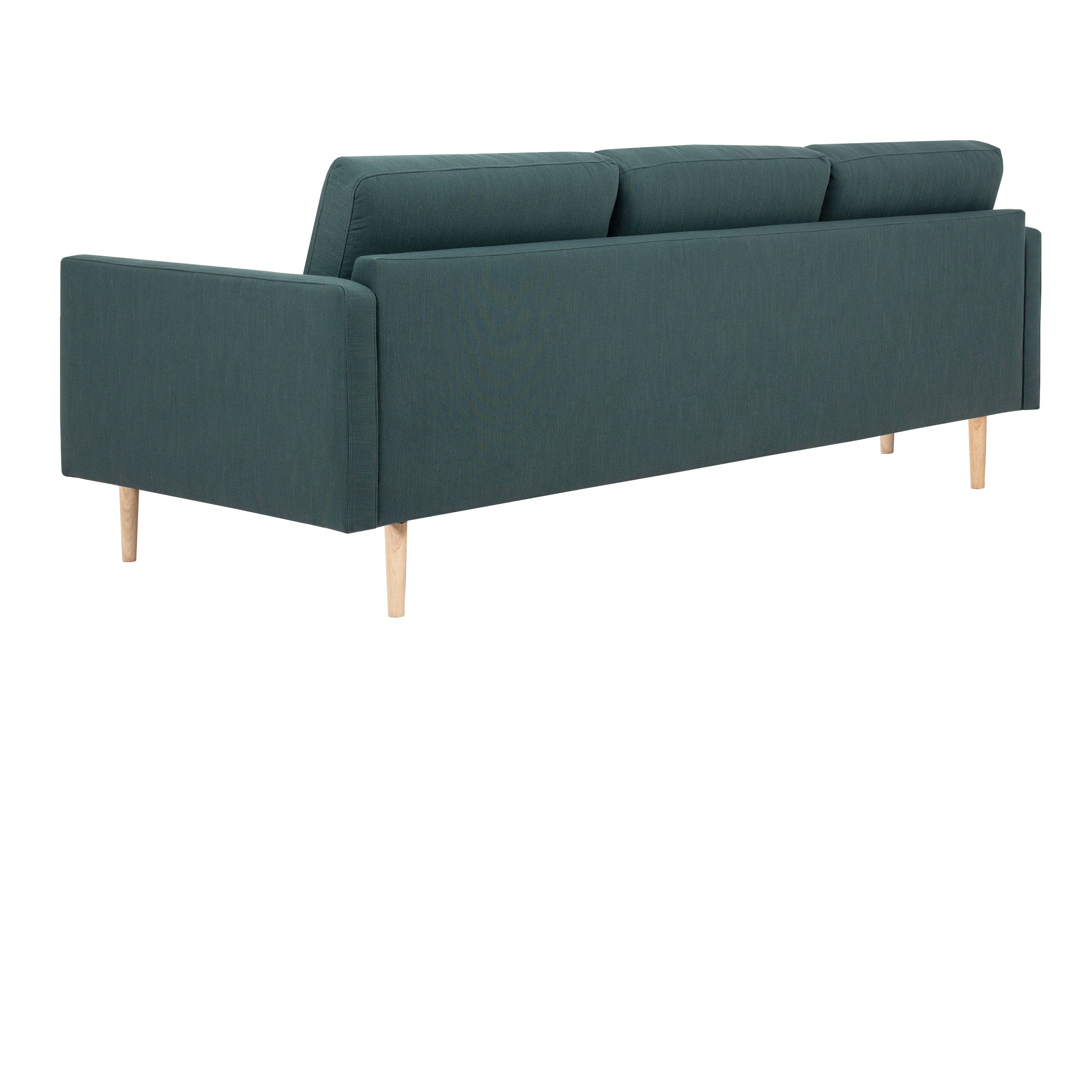 Larvik 3 Seater Sofa - Dark Green, Oak Legs